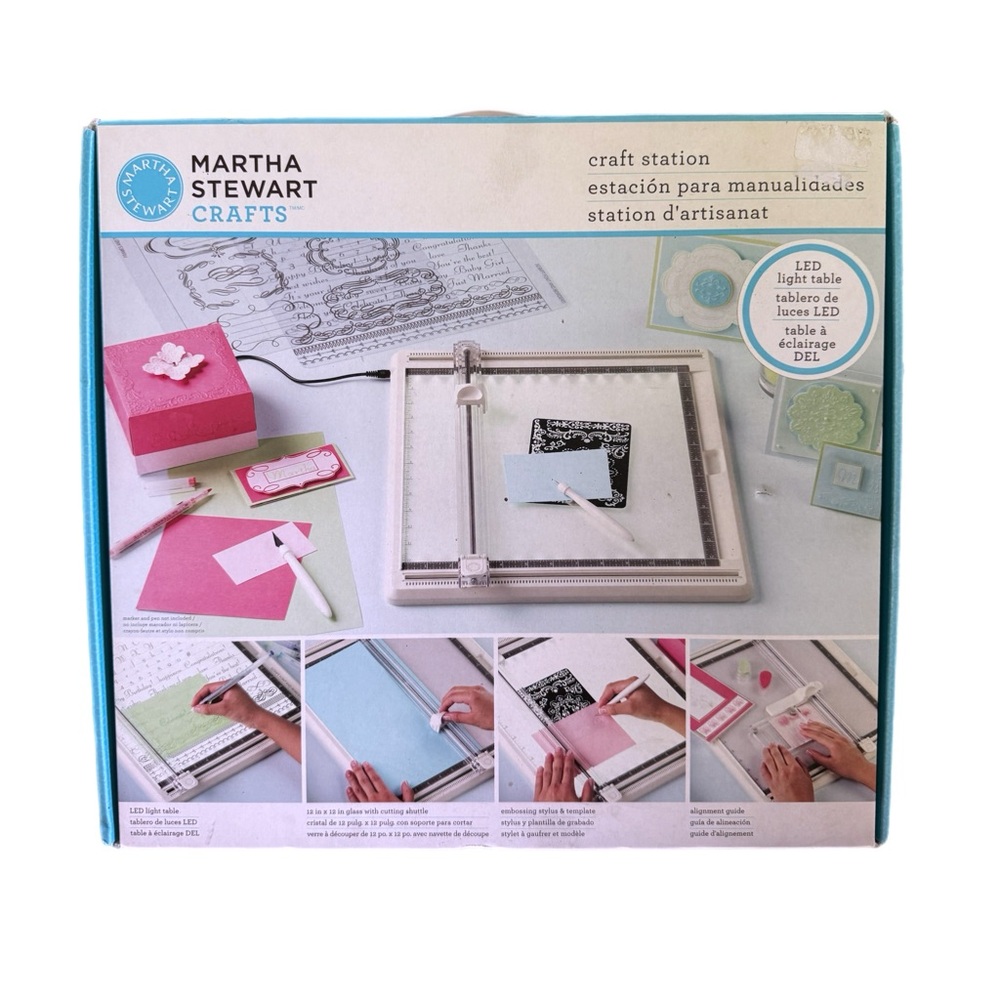 Martha Stewart Craft Station Crafts LED Light Table trimmer - New
